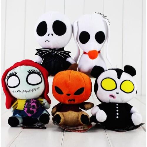 The Nightmare Before Christmas Jack Skellington Sally Lock keychain keyring pendant Plush Doll Toy