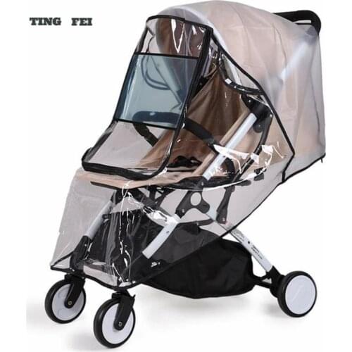 Stroller Rain Cover, Food Grade, Tasteless, Windproof and Rainproof Cover for Baby Stroller