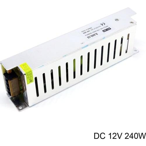 DC 12V Laboratory Power Supply 12V 20A 240W Long Strip Mini Power Supply AC DC 12V Switching Power Supply for led Lights
