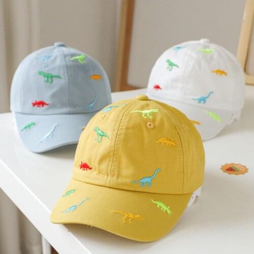 New Dinosaur Kids Baseball Cap Embroidery Children Girl Boy Sun Hat Spring Summer Outdoor Adjustable Beach Hat