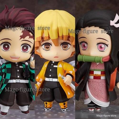Anime Demon Slayer Kimetsu no Yaiba Kamado Nezuko Tanjirou Agatsuma Zenitsu Action Figure Toy Doll Christmas Gift