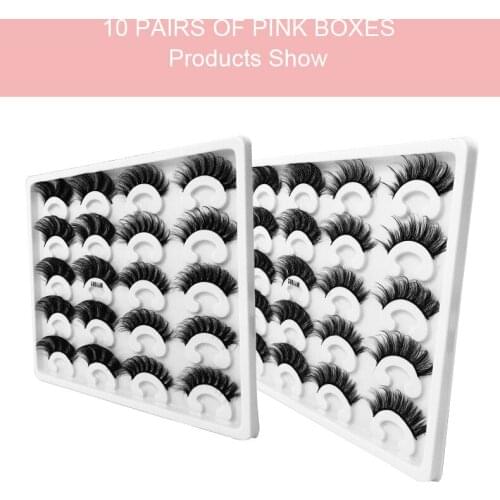 Flash Girl 10 Pairs 25mm False Eyelashes High Volume Thick Soft Fake Eye Lashes Fluffy Handmade Eyelash Extension Makeup