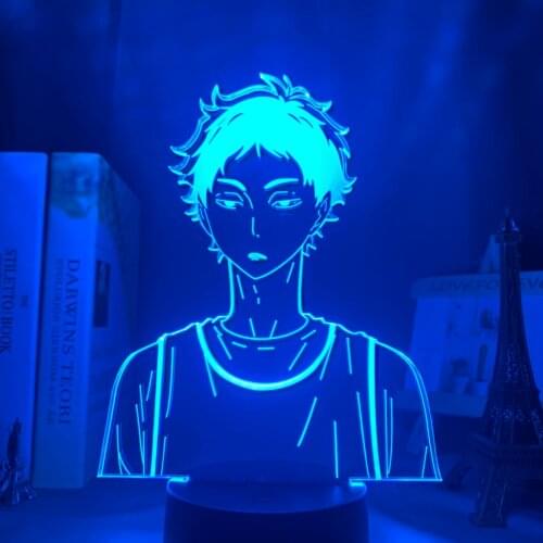 Haikyuu Keiji Akaashi Led Night Light Lamp for Bedroom Decor Nightlight Kids Child Birthday Gift Haikyu Akaashi 3d Lamp