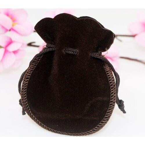 10pcs Wholesale coffee Velvet Bags Gourd for Jewelry Packaging Pendant / Rings / Earrings / Bracelets Jewelry Display 7*9cm