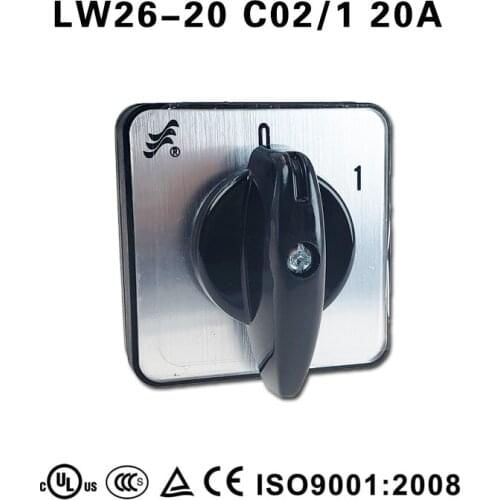 Cam Switch LW26-20 C02/1 CA10 Ith 20A ON-OFF 2 position 2 Poles 2P 4 terminals Maintenance Switches universal change switch