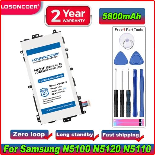 LOSONCOER SP3770E1H 5500mAh Battery For Samsung N5100 N5120 Galaxy Note 8.0 N5110 GT-N5100 GT-N5110 Battery