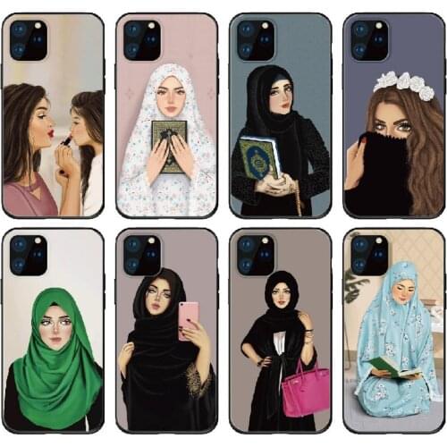 Muslim Islamic Arabic Hijab Girls Phone Cover For iPhone 11 12Pro Max X XS XR Max 7 8 7Plus 8Plus 6S SE Soft Silicone Case