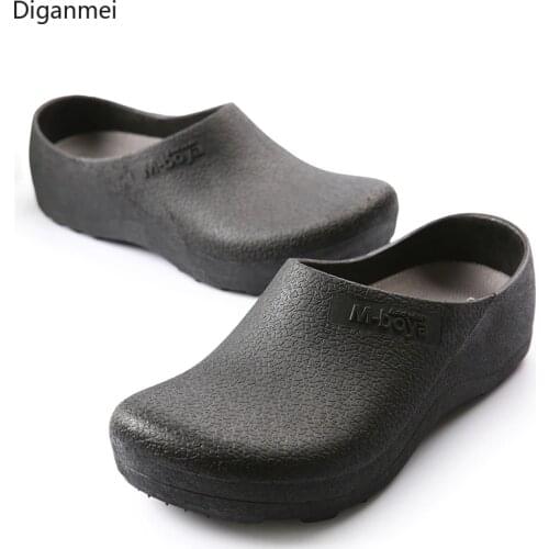 Men Non-slip Professional Chef Shoes Flat Work Shoe Unisex Breathable Non-Slip and Wear-Resistant Kitchen Cook Working Shoes