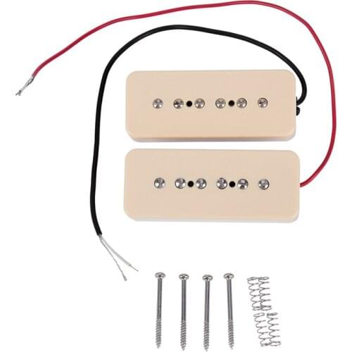 A Set P90 Electric guitar Soapbar Single Coil Pickups P 90 Soap bar Pickups - yellow