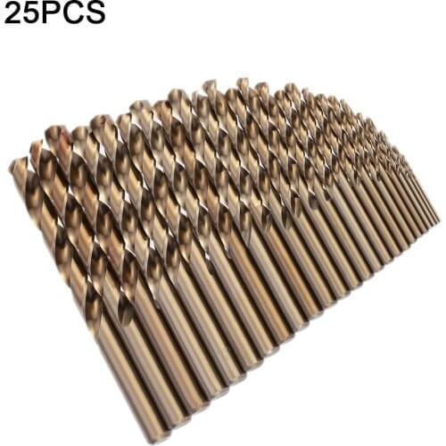 Free Shipping 19PCS/25PCS 1-10mm/1-13mm HSS M35 Cobalt Twist Drill Bit Set for Metal Wood Drilling
