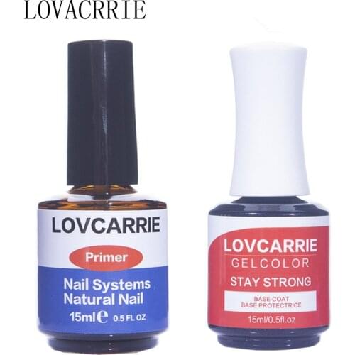 NEW 2 PCS/Set Primer Stay Strong Base for Nails Dehydrator Thick Rubber Basecoat UV Gel Nail Polish Long Lasting Hybrid Varnish