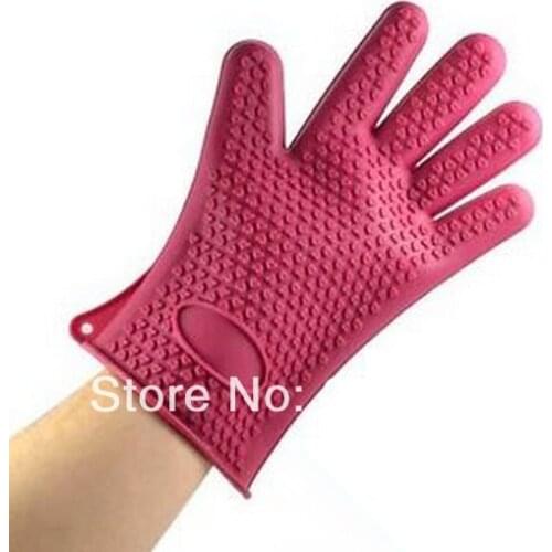 New Arrive New Non-slip Grip Heat-resistant Silicone Glove Pot Holder 4 Baking Cooking Oven