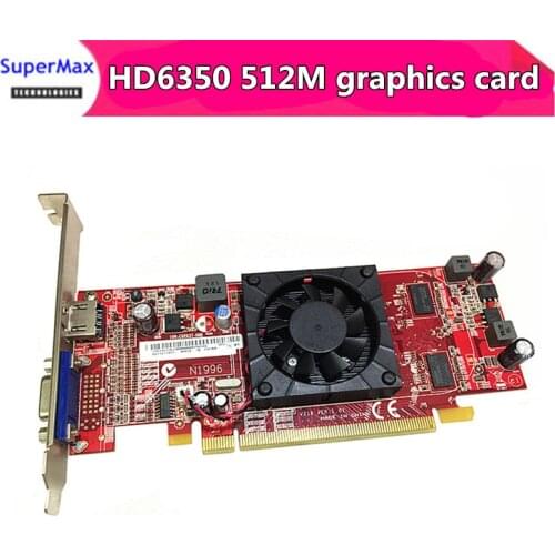 Original desktop graphics HD6350 512M memory DDR3 high-definition PCI-E graphics HD-MI VGA interface with 8CM bezel 1pcs