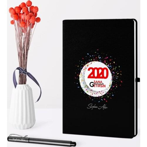 Personalized 2020 I Bring Happiness Themed Black Notebook Pen Set