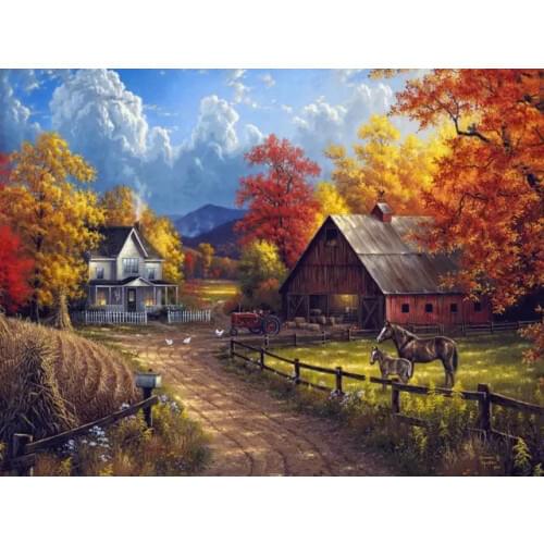 Scenery Craft Art 14CT Canvas Needlework Cross stitch kits fashion Sets For Embroidery,Patterns DIY Handmade