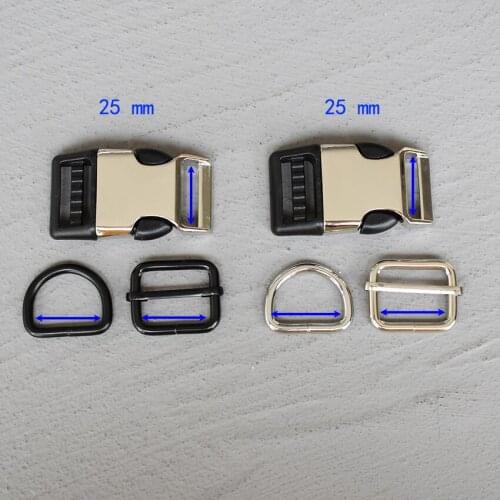 1 Set 25mm Plastic Side Release Buckle Belt Clip For Tactial Backpack Luggage Straps For Dog Leash Harness Accessories 3s