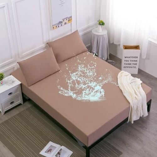 Waterpoor Bedspread on The Bed Mattress Protector Elastic Fitted Sheet Bed Linen160x200 Queen Double Bed Sheet Cover Deep Pocket