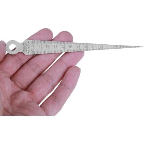 Portable 0-15mm Gap Gauge with Hole Stainless Steel Bore Metric Gauge Slope Gage Wedge Ruler Feeler Cone Hole Ruler
