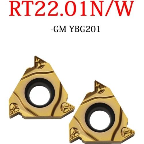 RT22.01N RT22.01W 3.5/4/4.5/5/5.5/6GM YBG201 22ER 22IR Carbide Threading Inserts CNC Lathe Turning Cutting Processing :P M K