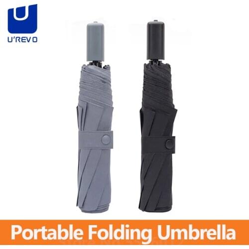 UREVO Folding Umbrella Multi-function Aluminum Alloy Tube Practical Waterproof Non-automatic Rainy and Sunny Umbrella