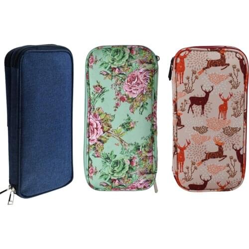 1 Piece New Storage Printing Long Bag Crochet Suit Storage Bag For Needles Scissors Ruler Sewing Bag Accessories