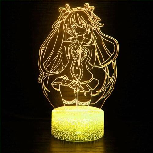 3D Cartoon Sakura Girl Transformation Group LED RGB Night Light Bedside Humanoid Doll Girl Girl Heart Bedroom Bedside Lamp