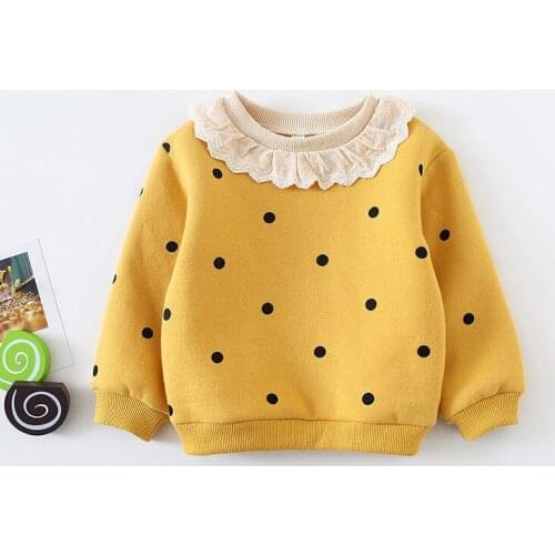 Baby Girl Sweatshirt 2019 Autumn New Toddler Girl Winter Clothes Kids Polka Dot T Shirts Baby Girl Cute Long Sleeve Pullovers