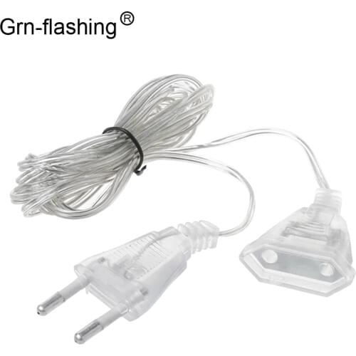 3M EU US Power Extension Cord Power Extension Cable Plug forChristmas Lights Holiday Fairy Lights String Outdoor Home Decoration
