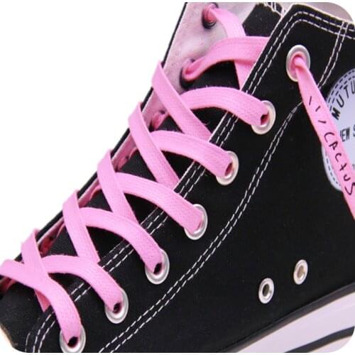 Weiou Adorable Japanese Script Shoe Laces 8 MM Flat Single Head Printing Wax Shoelaces for Canvas Shoes Leisure Sneakers