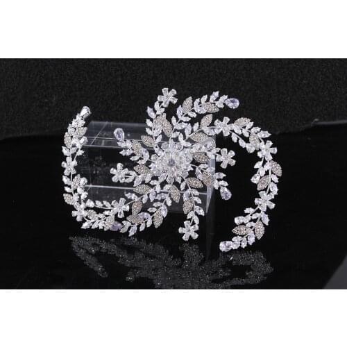 Creative Stylish Hairpins Rotate Flower Designer Crystal Hairclips Bridal Tiaras Wedding Headpieces