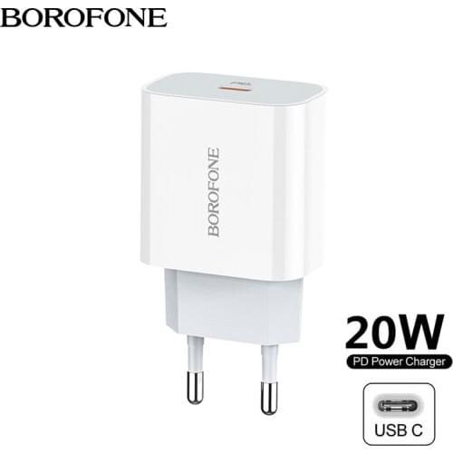 BOROFONE PD Charger 20W Usb C Fast Quickly Charging Adapter QC3.0 For iphone 12 Mini Pro Max 11 Charger Travel Portable EU Plug