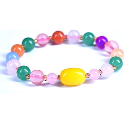 1PC Natural Crystal Gorgeous Beaded Bracelet Can Increase Charm Love Gems Jewelry healing Energy Stone Ladies Jewelry DIY Gift