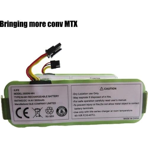 2Pcs Vacuum Cleaner Rechargeable battery Ni-MH 14.4V 3500mAh for Ecovacs mirror CR120 Dibea X500 X580 Kk8 Haier T320 T325