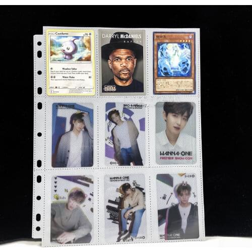 50 Pages/Lot MEET XY 9 Pockets Board Game Cards Page Trading Card Protector FOR MTG YGO Album Top Loading Binder Pages 67*92MM