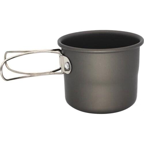 60% Hot Sale 200ml Foldable Handle Outdoor Tea Cup Reusable Portable Mini Camping Water Mug Coffee Folding Cup for Hiking