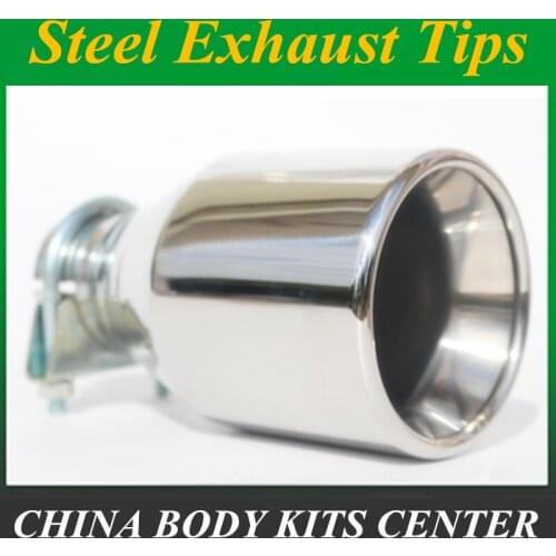 Free Shipping: 1 Pcs Newest Style stainless steel universal exhaust system end pipe+car exhaust tip 1 piece