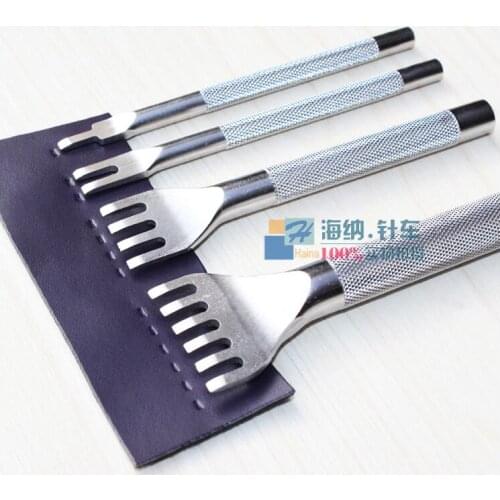 DIY leather punching, leather art tools, leather cord perforated leather weave