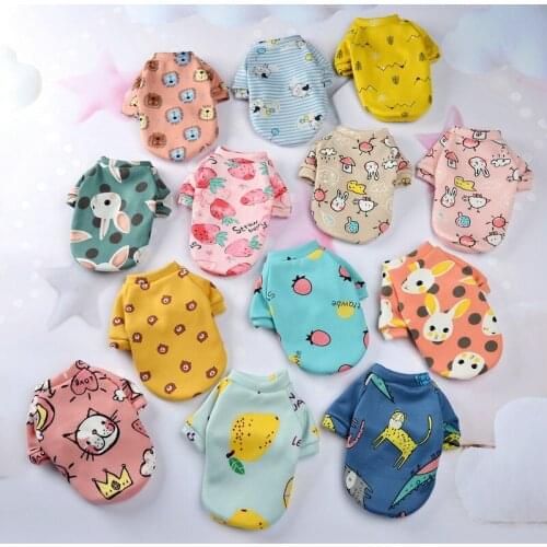 Puppy Fleece Dog Sweatshirt Cold Weather Pullover Soft Vest Thickening Warm Cat Sweater Puppy Clothes Sweater Winter Sweatshirt