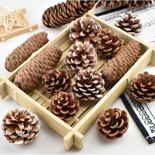 Artificial Flowers Artificial Pine Nuts Cones for Wedding Christmas Tree Wreath DIY Scrapbooking Decor