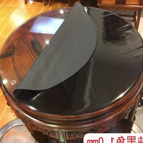 Round PVC Tablecloth Waterproof Oilproof able Cover Glass Soft Cloth Table Cover Home Kitchen Dining Room Placemat 1mm 20200501
