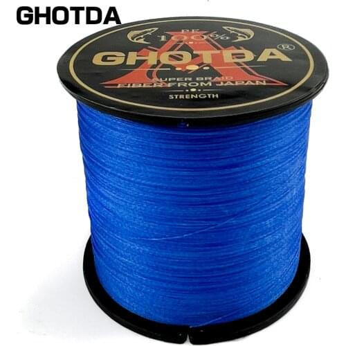 GHOTDA 4 Strand Japan Super Strong PE Braided Fishing Line Multifilament Fishing Line 500m Braid Thread 4 Braid 10LBS-80LBS