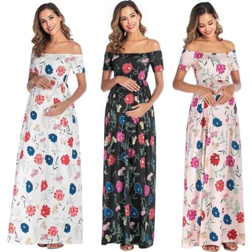 Pregnant Womans Summer Dresses Fashion Zipper Solid Color Strapless Pregnancy Bodycon Dress Pregnants Maternity Casual Clothes