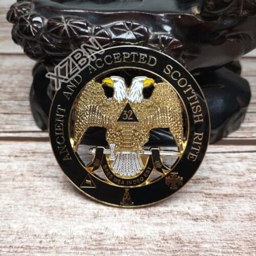 Masonic Car Badge Emblem Mason Freemason BCM11 ANCIENT AND ACCEPTED SCOTTISH RITE exquisite paint technique personality decor