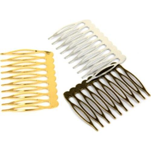Aclovex 5pcs/lot 10 Teeth Iron Metal Hair Combs Hair Clips Claw Accessories Hairpins DIY Jewelry Makeing Wedding Hair Jewelry
