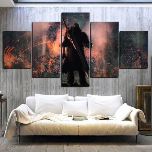 Modular Hd Prints Pictures Paintings 5 Panel Devil Mar Cry 5 Home Decoration Canvas Poster Wall Artwork For Living Room Frame