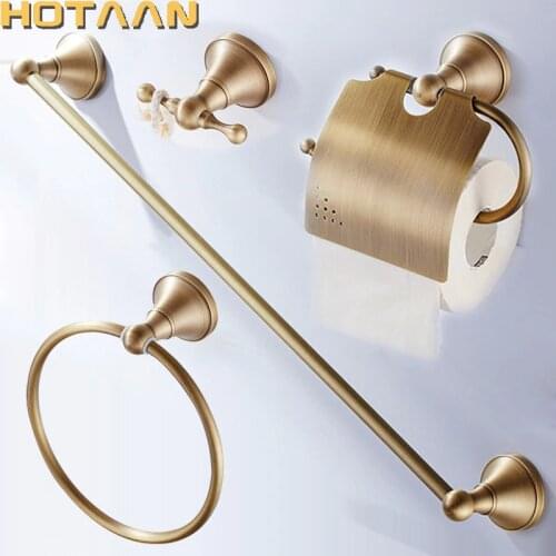 HERBATA NEW solid brass Bathroom Accessories Set,Robe hook,Paper Holder,Towel Bar,Towel ring, bathroom sets,HT-813500-A