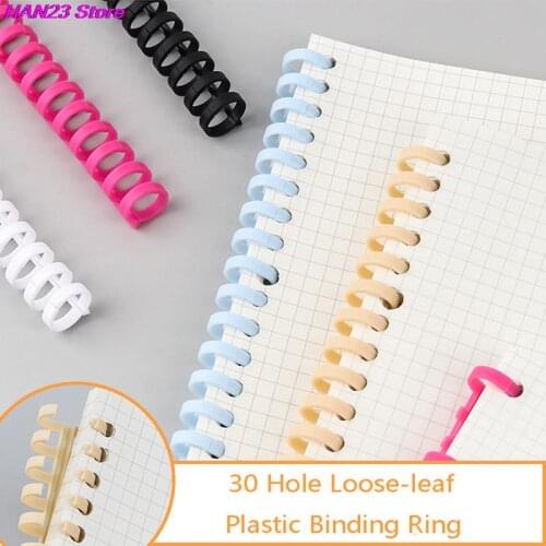 Loose-leaf Plastic Binding Ring Spring Spiral Rings For 30 Holes A4 A5 A6 Paper Notebook Stationery Office Supplies