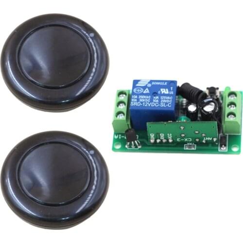 New Fashion Remote Control DC 24V 9V 12V 1 CH RF Wireless Remote Control 1 Receiver + 2 Transmitter 315/433MHZ