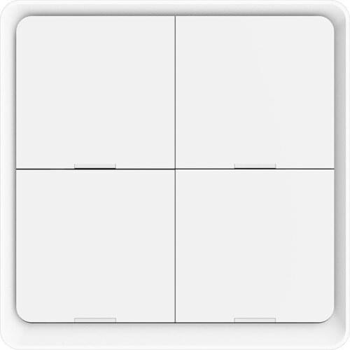 Scene switch wireless 4 buttons freely stick bedside switch mobile phone remote control white bedside switch