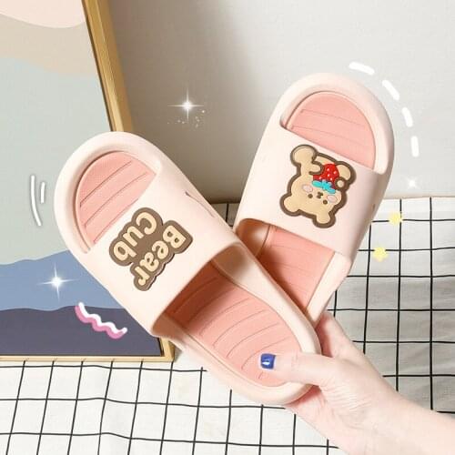 Slippers women wear out in summer 2021 new lovely indoor home lovers bathroom non slip home slippers men